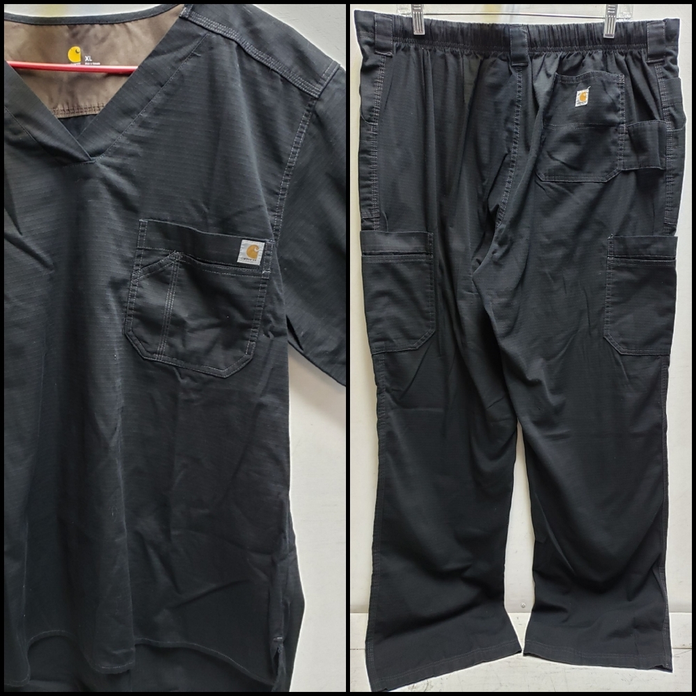 Carhartt Ripstop Utility Scrub Set mens XL top & Tall XL cargo pant nurse